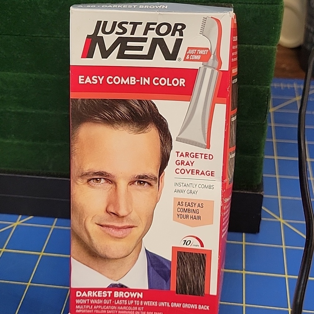 Just For Men Shampoo-In Color New in Box - Darkest Brown